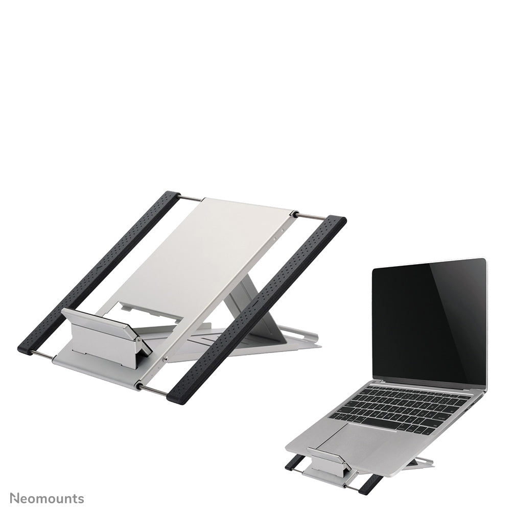 Neomounts Laptop-Ständer – bis 22"/5 kg, höhenverstellbar, neigbar – Silber