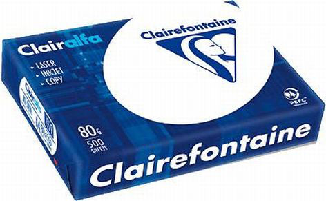 Clairefontaine Kopierpapier – A4, 80 g/m², hochweiss – für Inkjet/Laser/Kopierer – FSC, EU Ecolabel – 500 Blätter