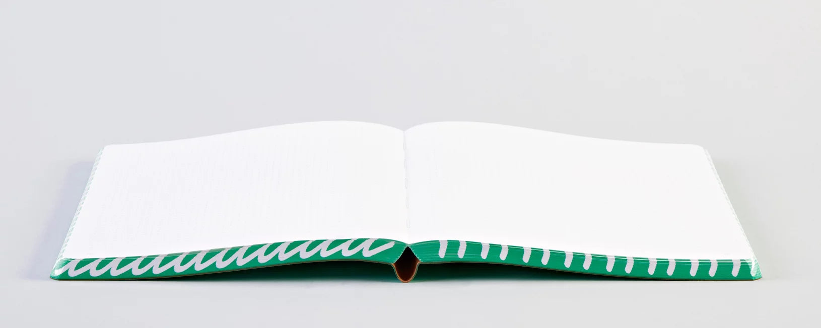 nuuna Notizbuch – 165 × 220 mm – 256 Seiten – 120 g/m² – Softcover, nummerierte Seiten, Kunstleder, grün/weiss