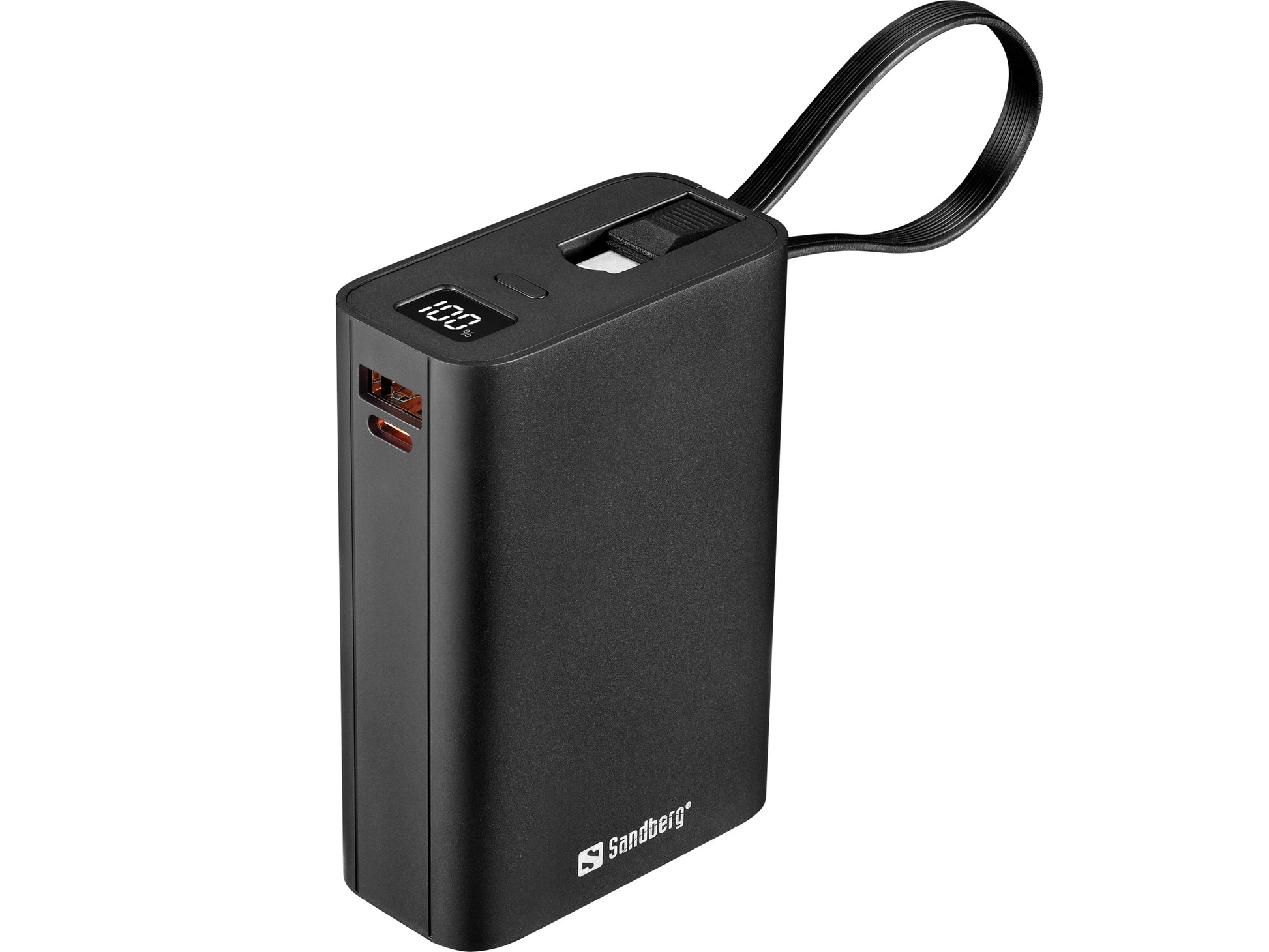 Sandberg Powerbank 20000 PD20W Connect – Powerbank – 20000 mAh, PD 20 W, Anschlüsse: 2× USB-C, 1× USB-A, Schwarz