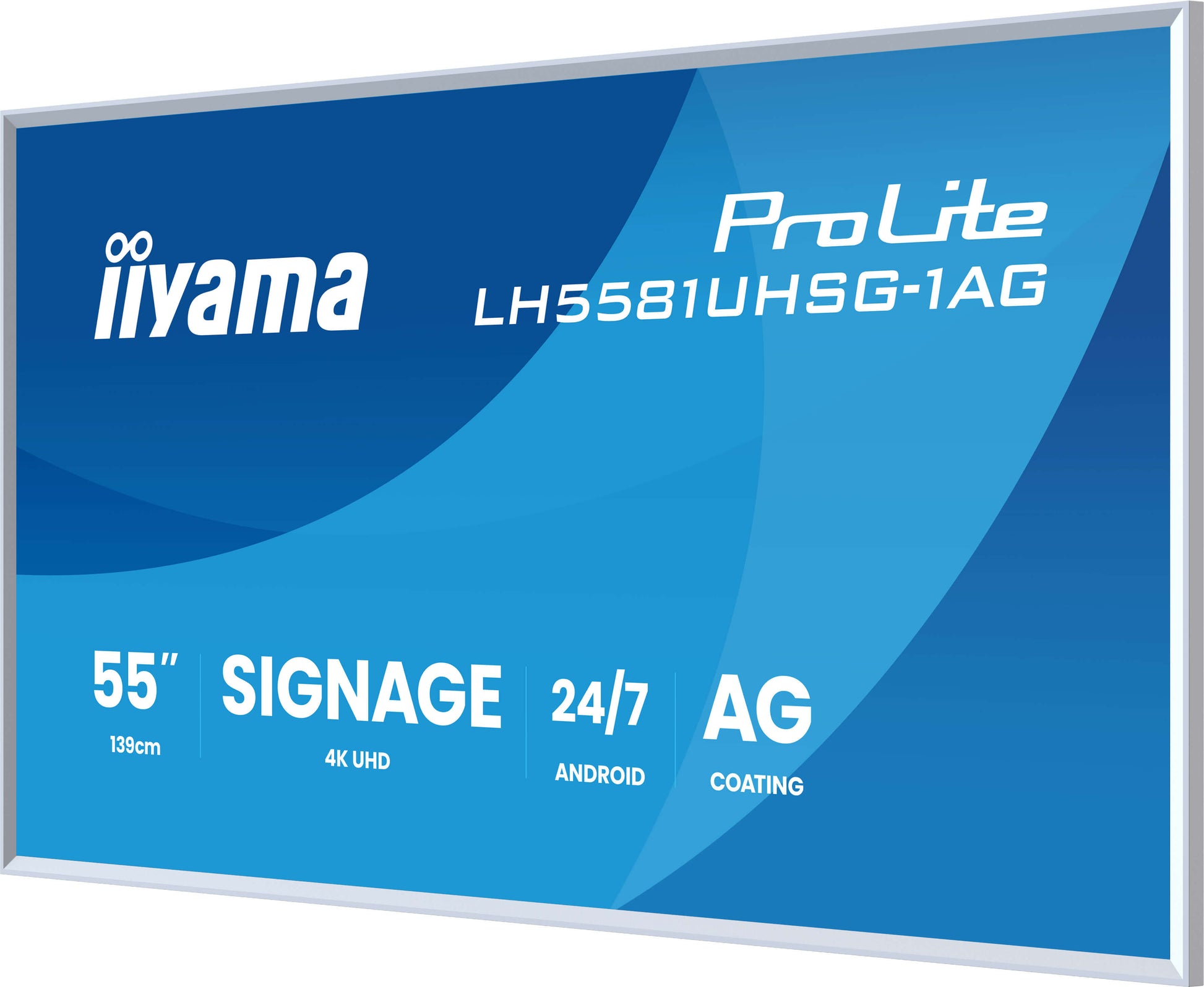 iiyama Gallery Line – Signage-Display, 65", Ultra HD 4K, 500 cd/m², abnehmbarer weisser Rahmen