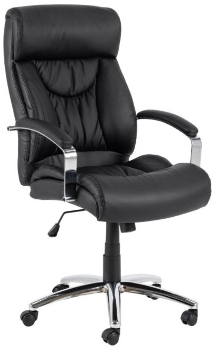 Actona AC Design Bürostuhl Benson – Kunstleder, Metallgestell, Schwarz