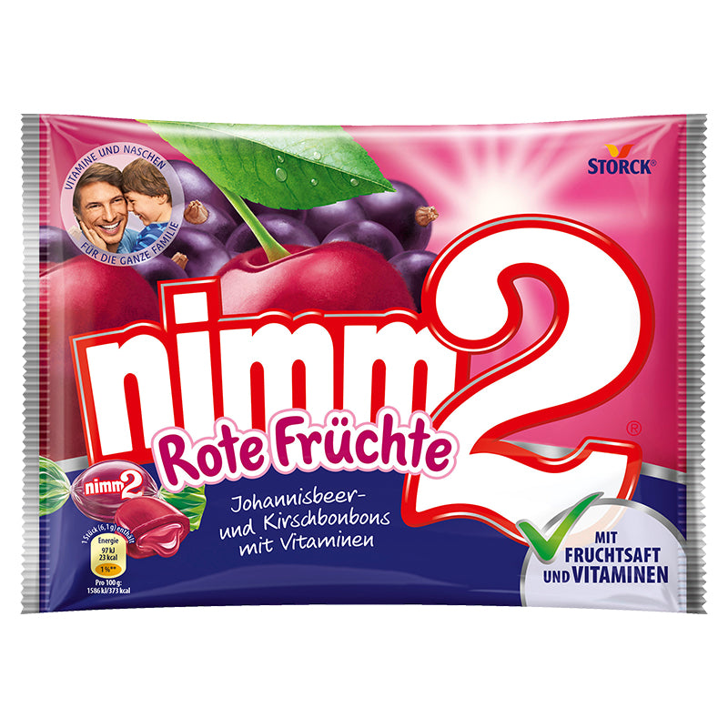 STORCK Nimm2 Lutschbonbons – Rote Früchte, glutenfrei – 429 g
