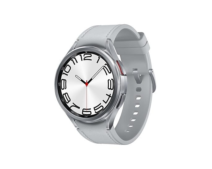 Samsung Galaxy Watch6 Classic 47 mm GPS – Edelstahl Silber, 50 m, für Android