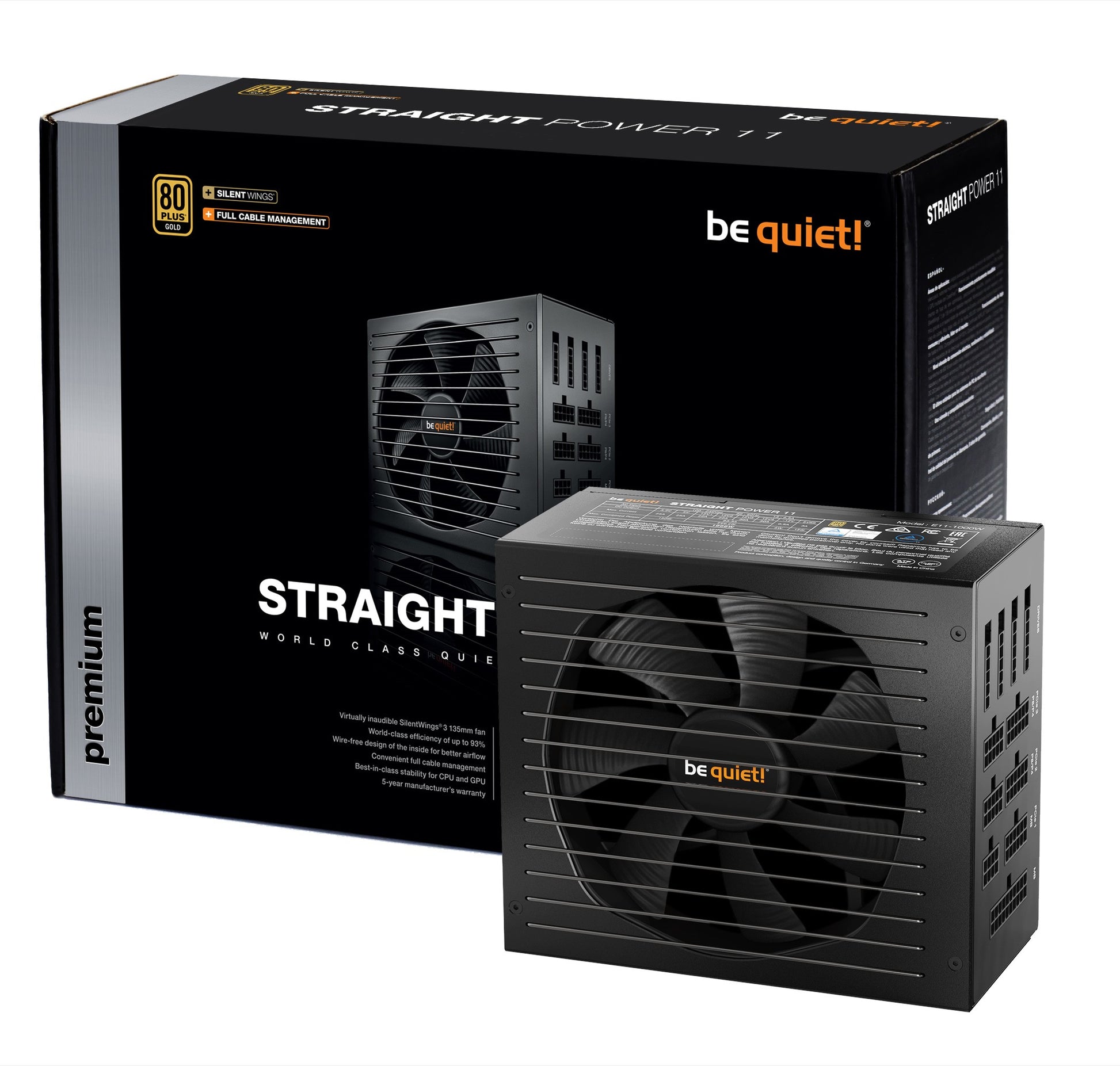 be quiet! be quiet Straight Power 11 ATX-Netzteil 1000 W 80 PLUS Gold – vollmodular, ATX 2.4, EPS 2.92
