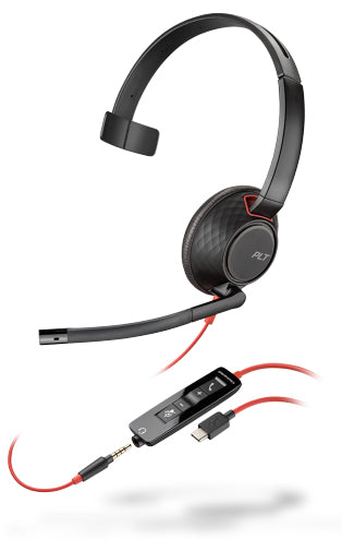 Poly Blackwire 5210 C5210 – Mono Headset – USB-C – Schwarz
