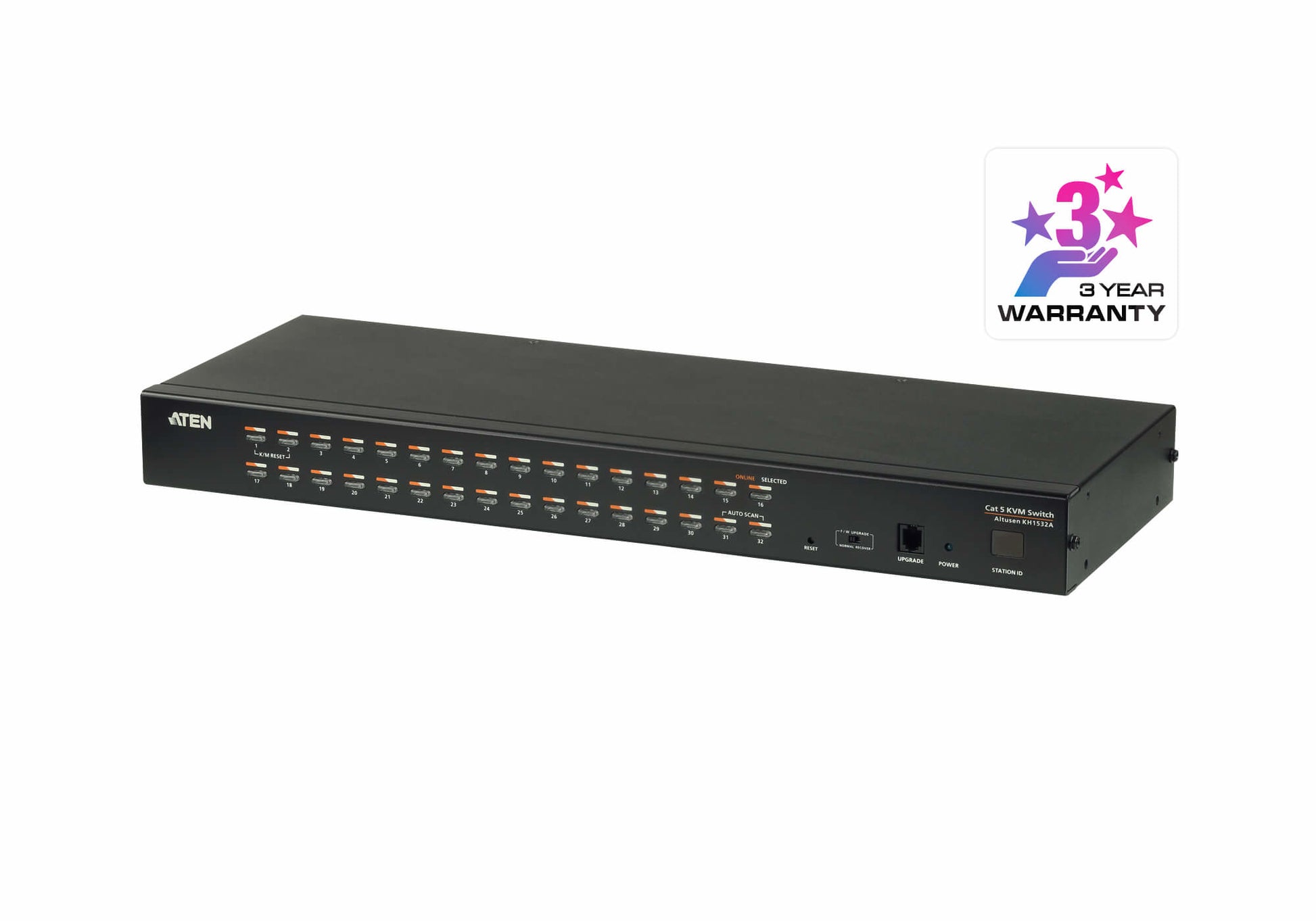 ATEN KH1532A KVM-Switch – VGA, 2× USB-A, 32× RJ45, für PC/Mac/Sun