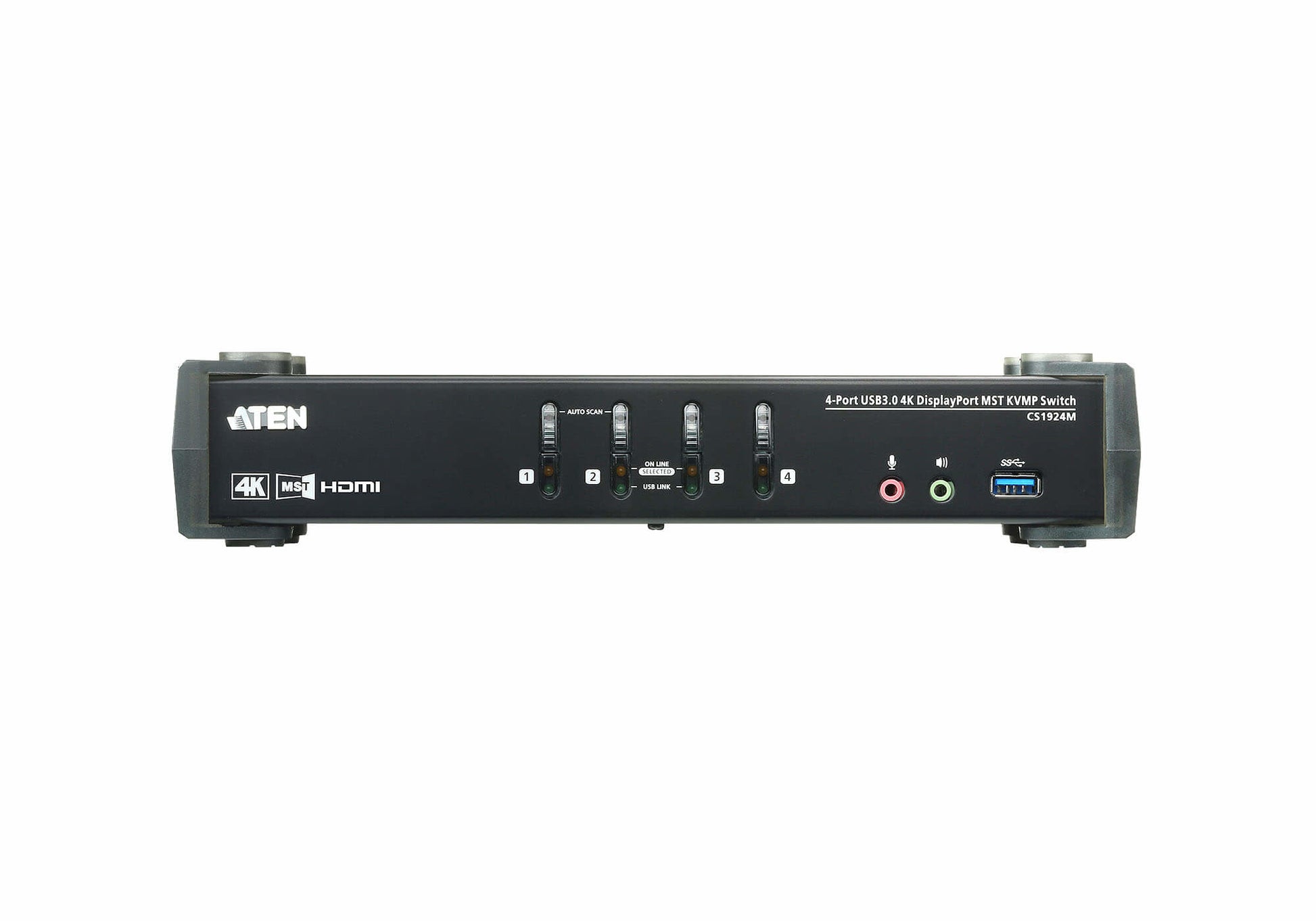 ATEN CS1924M – KVM-Switch, DisplayPort/USB/Audio, 4K (4096 × 2160)