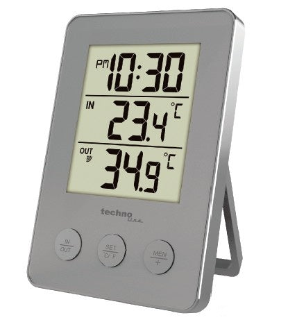 Technoline WS9175 – Wetterstation, Funk 433 MHz, Innen/Aussen, Display – Grau