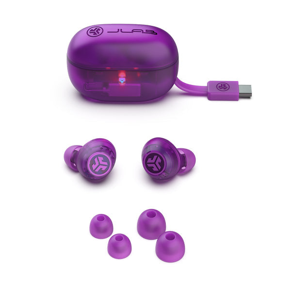 JLab Go Pop ANC TWS In-Ear – Stereo, ANC, mit Ladecase, Violett, BT 5.3