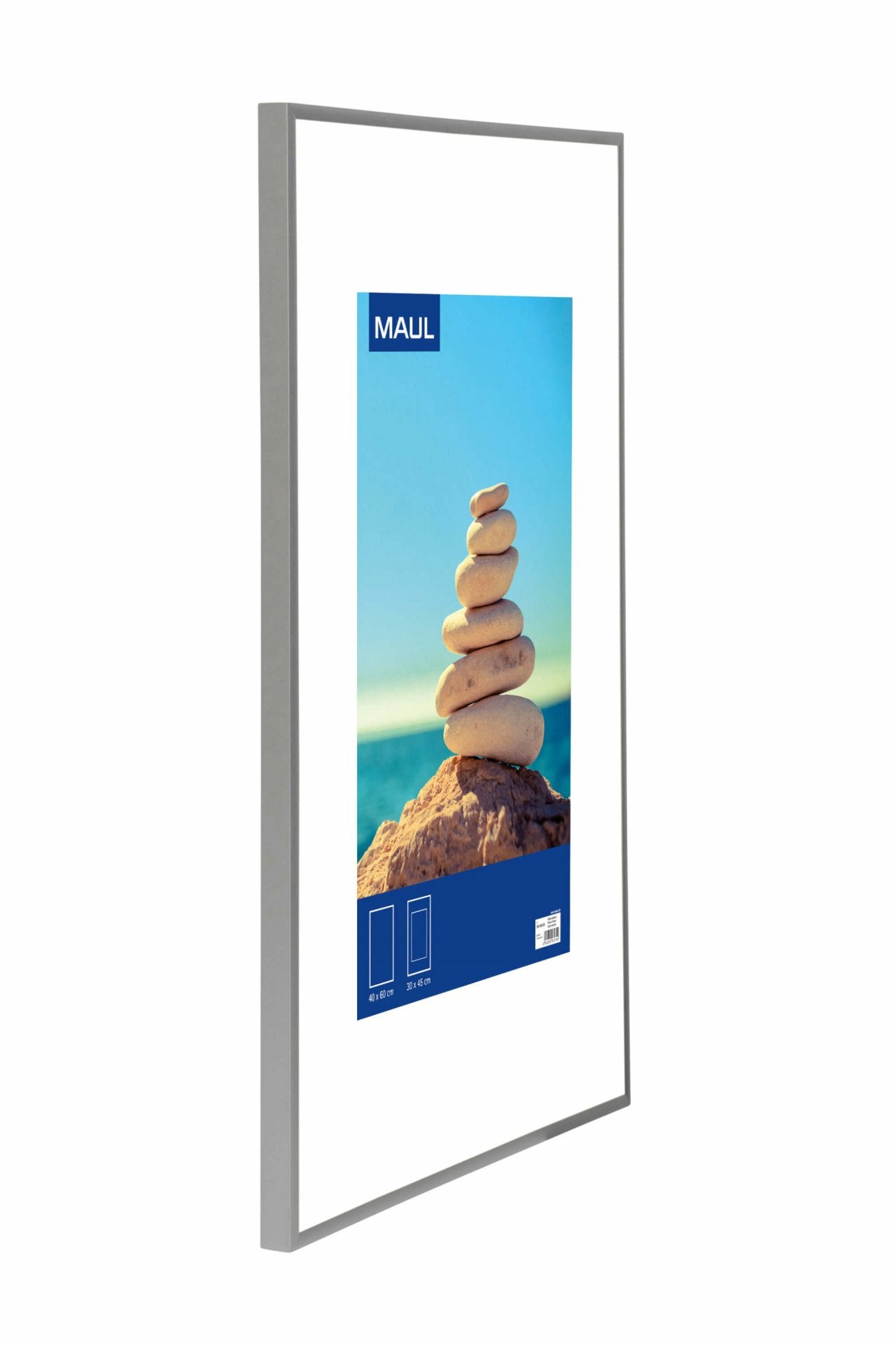 MAUL Bilderrahmen – für 40 × 60 cm – Aluminium & Kunststoff, silber