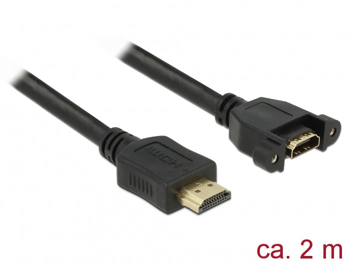 DeLOCK HDMI Verlängerungskabel 4K 30 Hz – 2 m – Ethernet