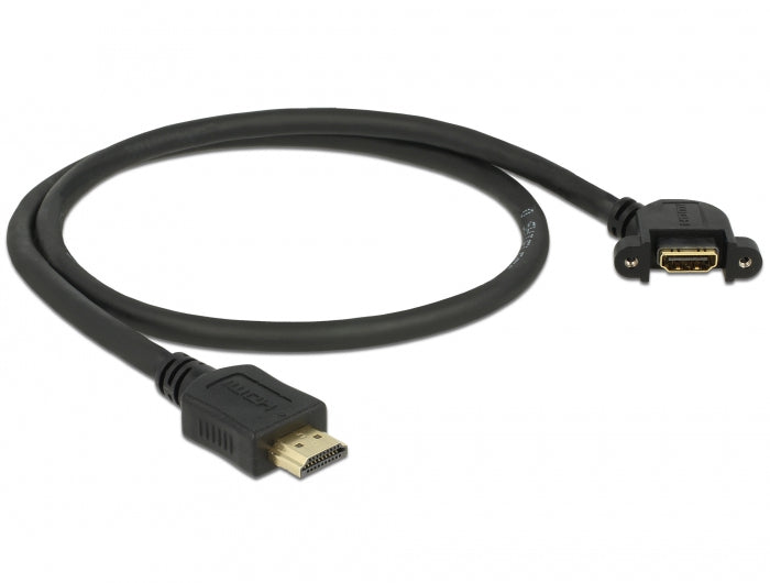 DeLOCK HDMI-Verlängerung – HDMI-A × HDMI-A (M/F) – 0,5 m – 4K30 – Schwarz