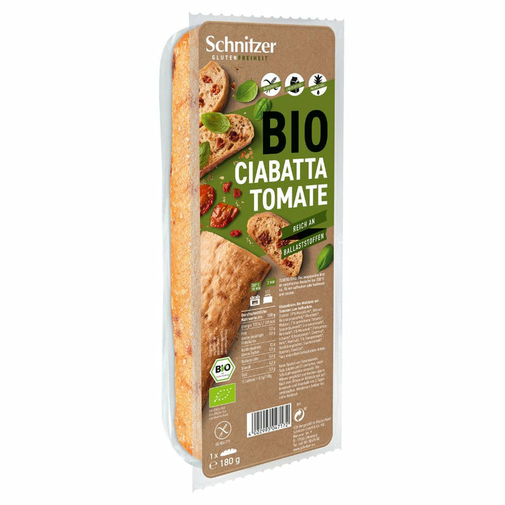 Schnitzer Bio Ciabatta – Tomate, glutenfrei – 180 g