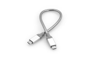 Verbatim USB-C auf USB-C Kabel – USB 3.2 Gen 2 (10 Gbit/s) – 0,3 m – Nylon/PVC – Silber