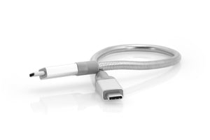 Verbatim USB-C auf USB-C Kabel – USB 3.2 Gen 2 (10 Gbit/s) – 0,3 m – Nylon/PVC – Silber
