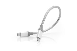 Verbatim USB-C auf USB-C Kabel – USB 3.2 Gen 2 (10 Gbit/s) – 0,3 m – Nylon/PVC – Silber