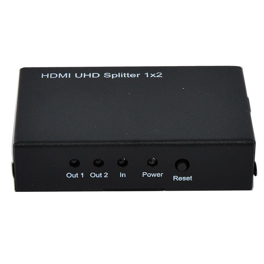 ROLINE HDMI-Video-Splitter, 1× HDMI In / 2× HDMI Out, 4K@60 Hz, 3D, Schwarz