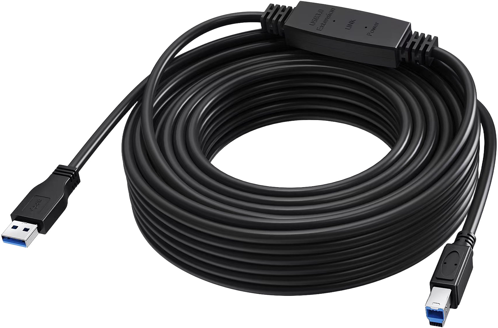 Vision USB-C auf USB-B Kabel – USB 3.2 Gen 1 (5 Gbit/s) – 15 m – Schwarz