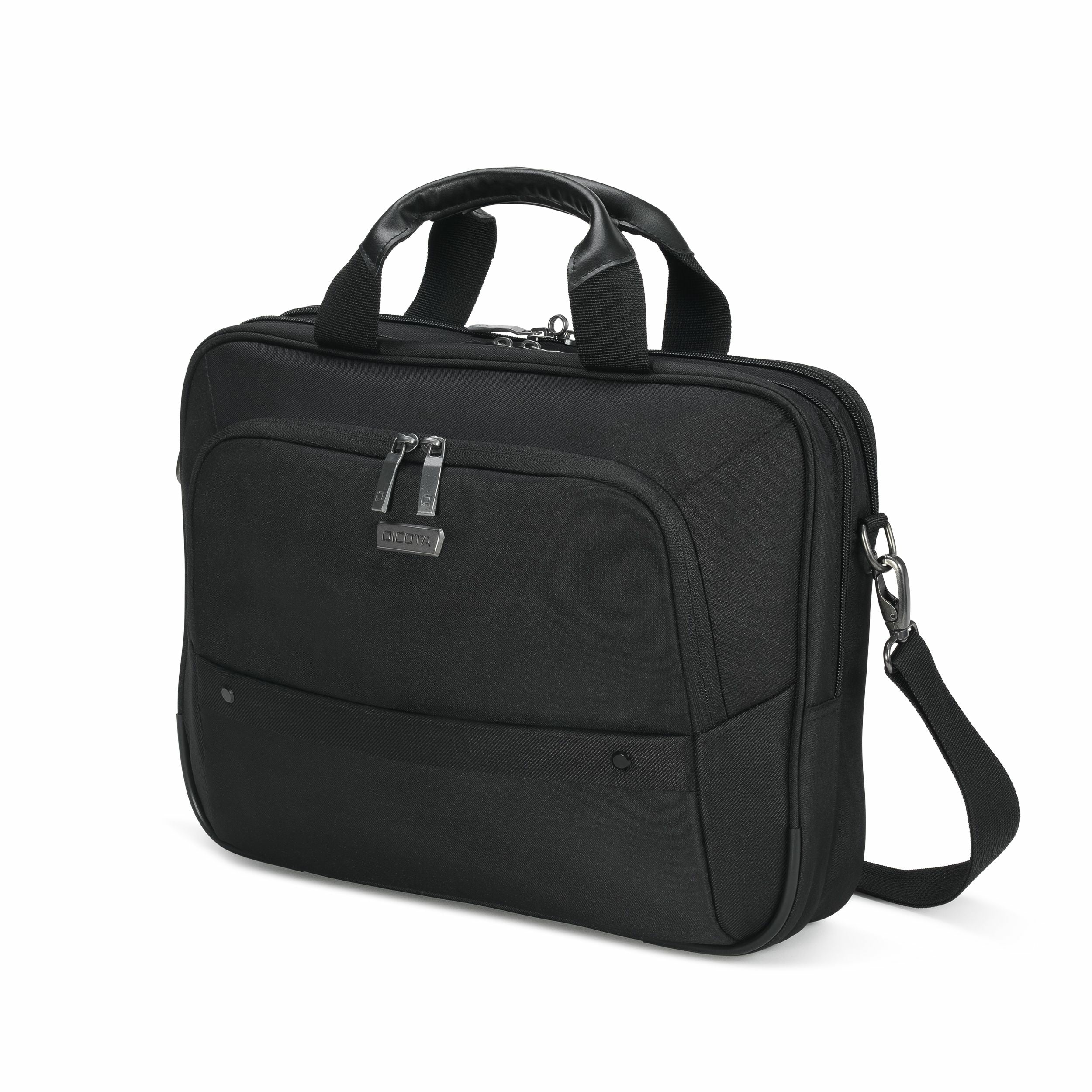 DICOTA Notebook-Tasche für bis 14,1" – schockresistent, aus recycelten Materialien – Schwarz