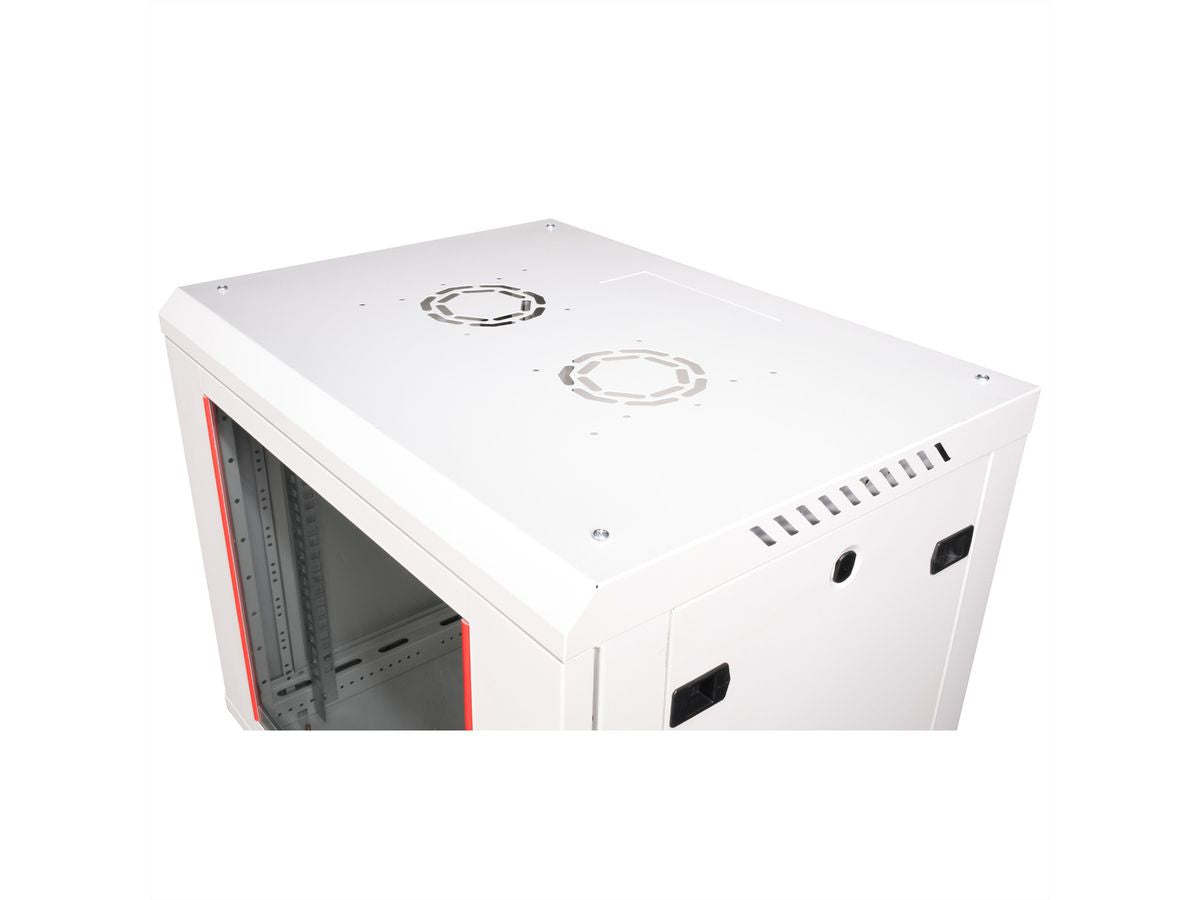 ROLINE Basic Plus – 19" Wandverteiler 9U, IP20, abschliessbar, 600 × 450 × 512 mm, lichtgrau, Stahl
