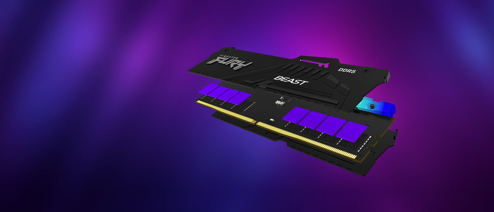 Kingston Technology Kingston FURY Beast – 32 GB RAM, DDR5 6000 MT/s, 2×16 GB, CL36, RGB, EXPO