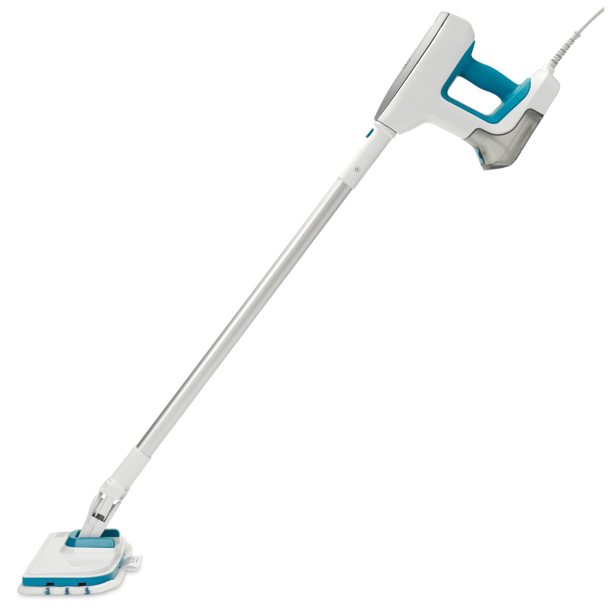 Black & Decker Dampfbesen – 500 ml, türkis, weiss, für Hartböden
