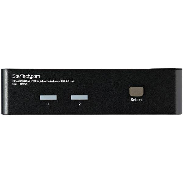 StarTech.com 2-Port HDMI KVM-Switch – 1920 × 1200, USB 2.0-Hub, Audio, Desktop