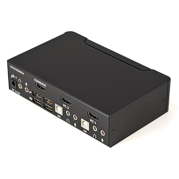 StarTech.com 2-Port HDMI KVM-Switch – 1920 × 1200, USB 2.0-Hub, Audio, Desktop