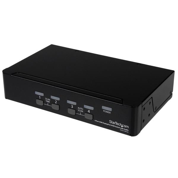 StarTech.com 4-Port DP KVM-Switch – 2560 × 1600, USB-Hub, Audio