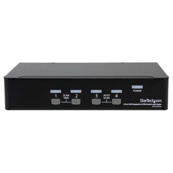 StarTech.com 4-Port DP KVM-Switch – 2560 × 1600, USB-Hub, Audio