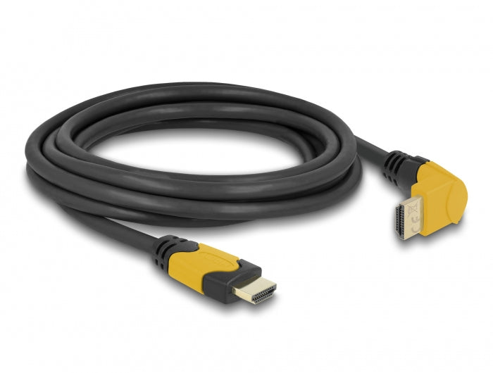 DeLOCK HDMI Kabel HDMI 2.1 8K 60 Hz – 3 m – HDR – Schwarz/Gelb