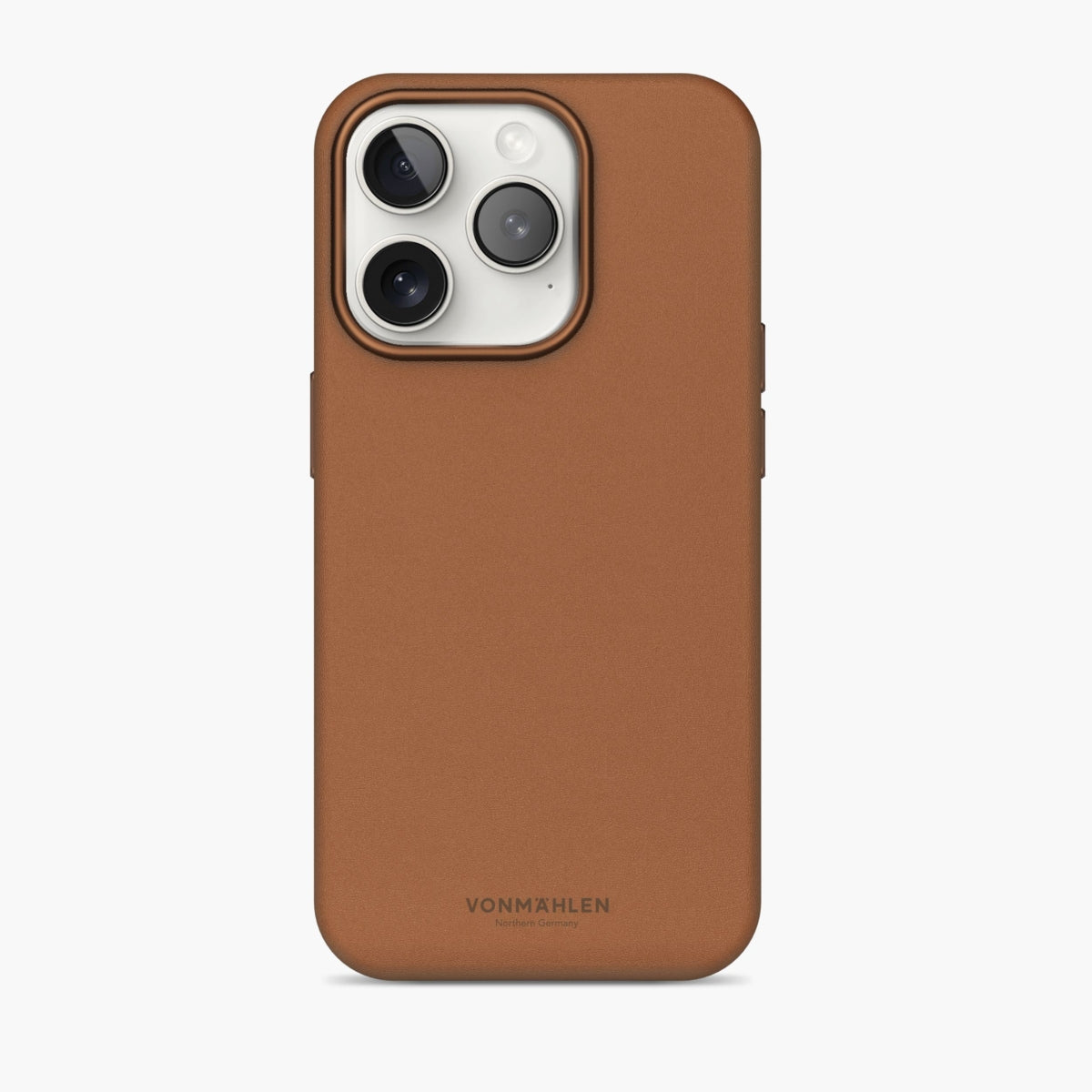 Vonmählen Backcover Like Leather – für Apple iPhone 16 Pro – braun – Kunstleder – MagSafe-kompatibel
