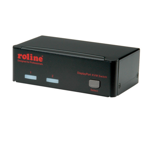 ROLINE 2-Port DP KVM-Switch – 1920 × 1200, USB 2.0-Hub