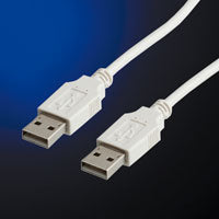 VALUE USB-A auf USB-A Kabel – USB 2.0 (480 Mbit/s) – 0,8 m – Geschirmt – Weiss