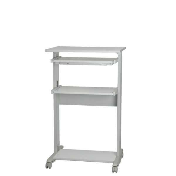 ROLINE Laptop-/Gerätewagen, 68 × 50 cm, lichtgrau/weiss, Kunststoff/Metall, Rollen (4, 2 feststellbar)