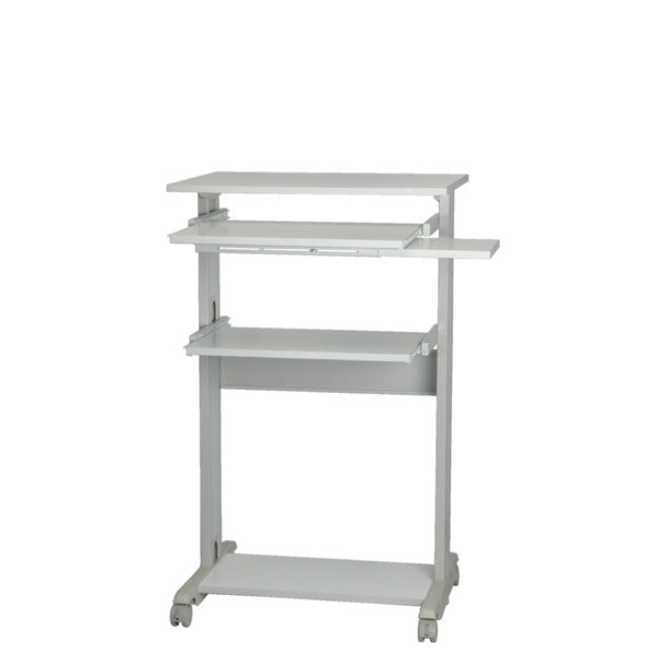 ROLINE Laptop-/Gerätewagen, 68 × 50 cm, lichtgrau/weiss, Kunststoff/Metall, Rollen (4, 2 feststellbar)