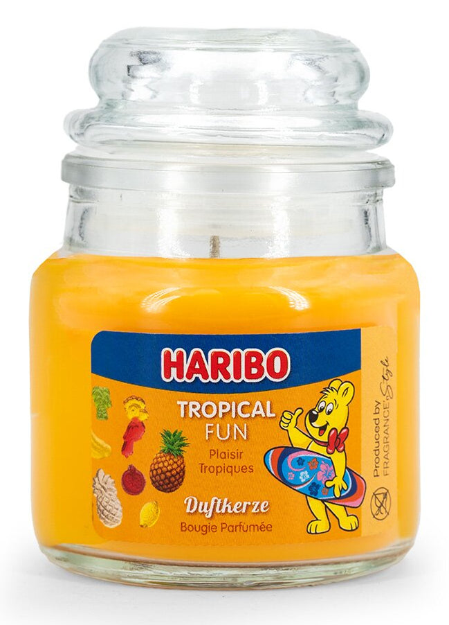 Balthasar Haribo Tropical Fun – Duftkerze, Votivkerze im Glas, 12–20 h