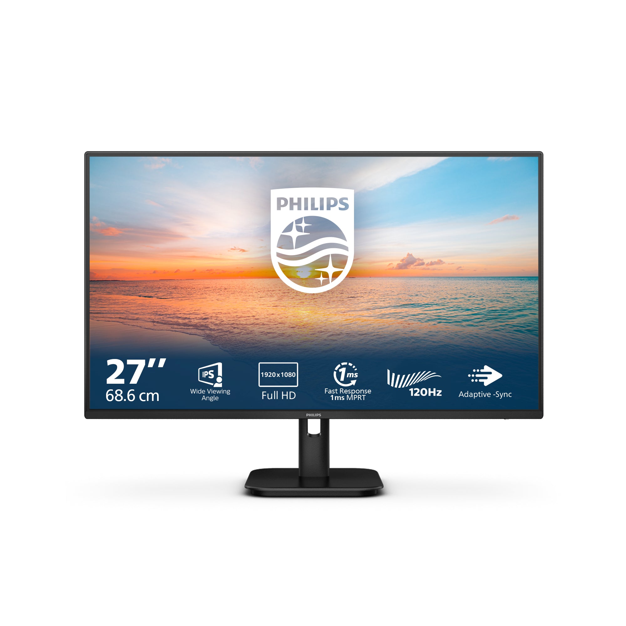 Philips 27E1N1100 – Monitor, 27", 250 cd/m², Integrierte Lautsprecher, AMD FreeSync, VESA 100 × 100, Schwarz