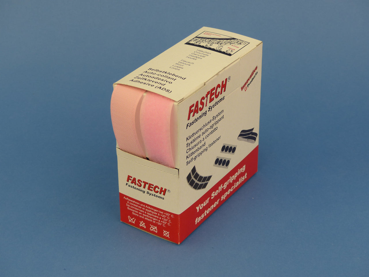 FASTECH Klettband 25 mm × 5 m – annähbar, rosa