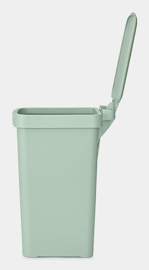 Brabantia Treteimer StepUp – 10 l – Recycling-Kunststoff, rechteckig – hellgrün