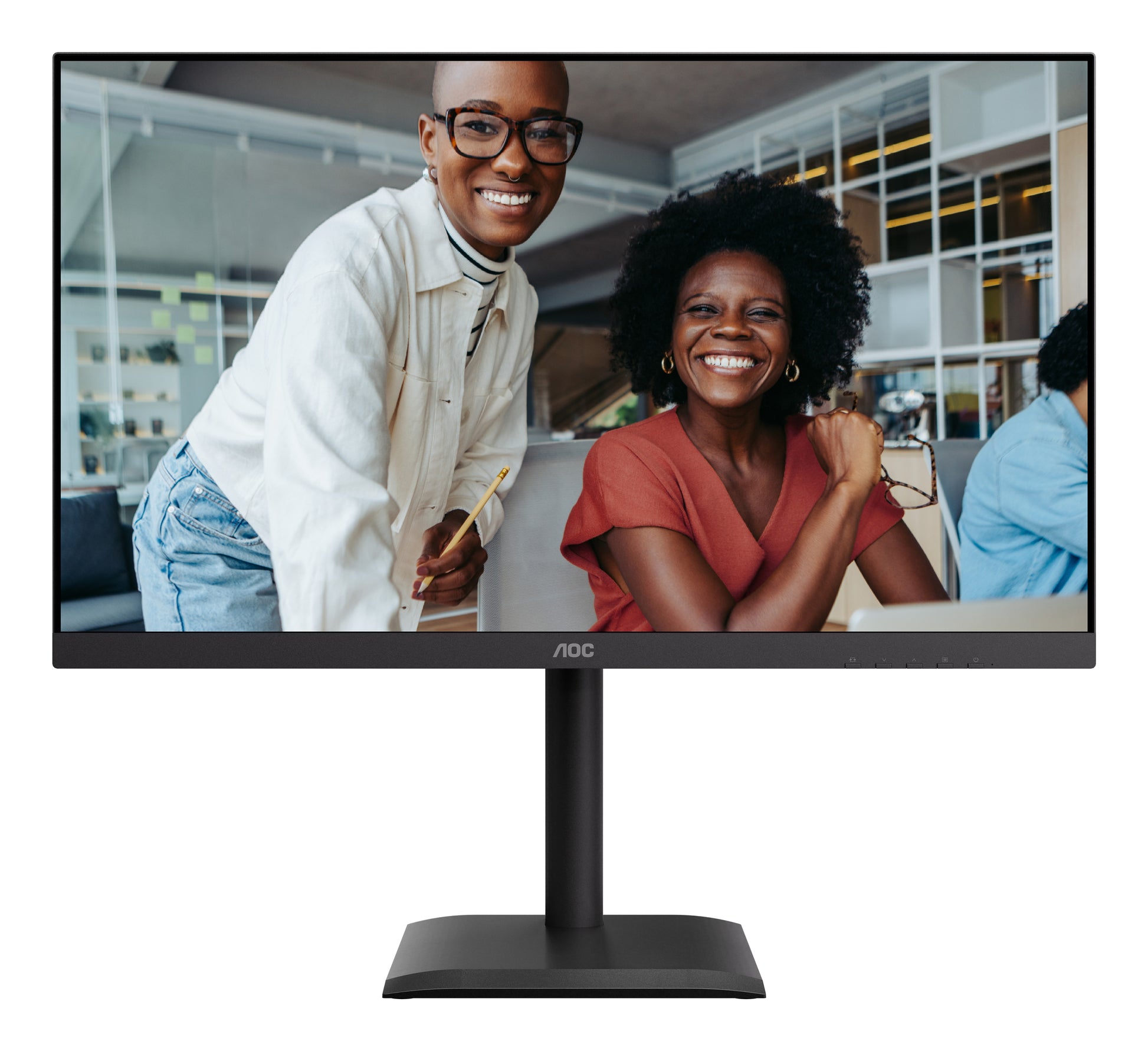 AOC U27E4CV – Monitor, 27", IPS, 60 Hz, 400 cd/m², USB-C, USB-Hub, Adaptive Sync, VESA 100 × 100, Schwarz