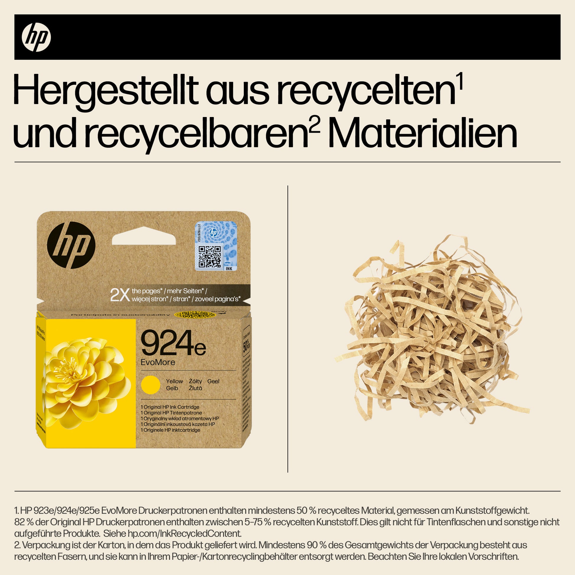 HP Tintenpatrone 924E, Gelb – für Tintenstrahldrucker/Multifunktionsgeräte