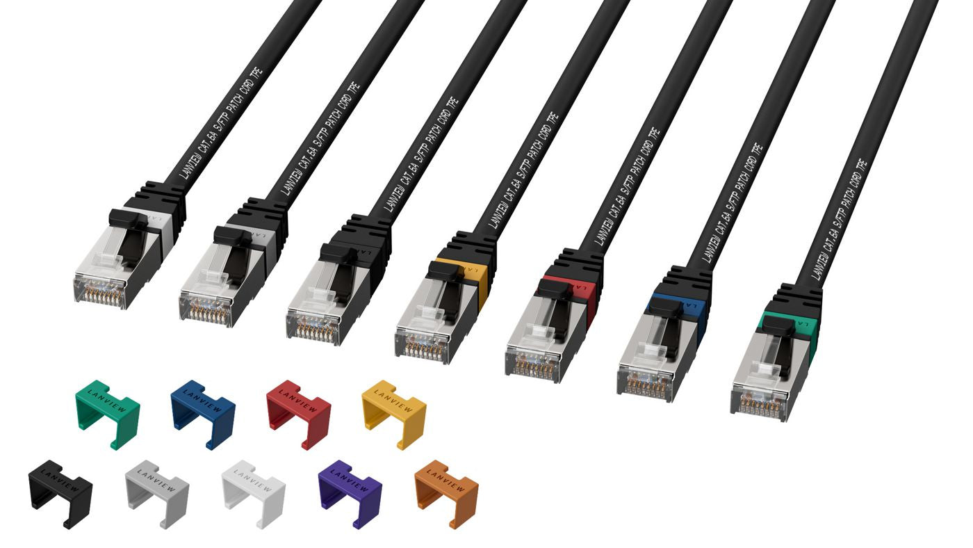 Lanview LV-SFTP6A15B Patchkabel – Cat6A S/FTP, 15 m, Schwarz, LSZH, RJ-45