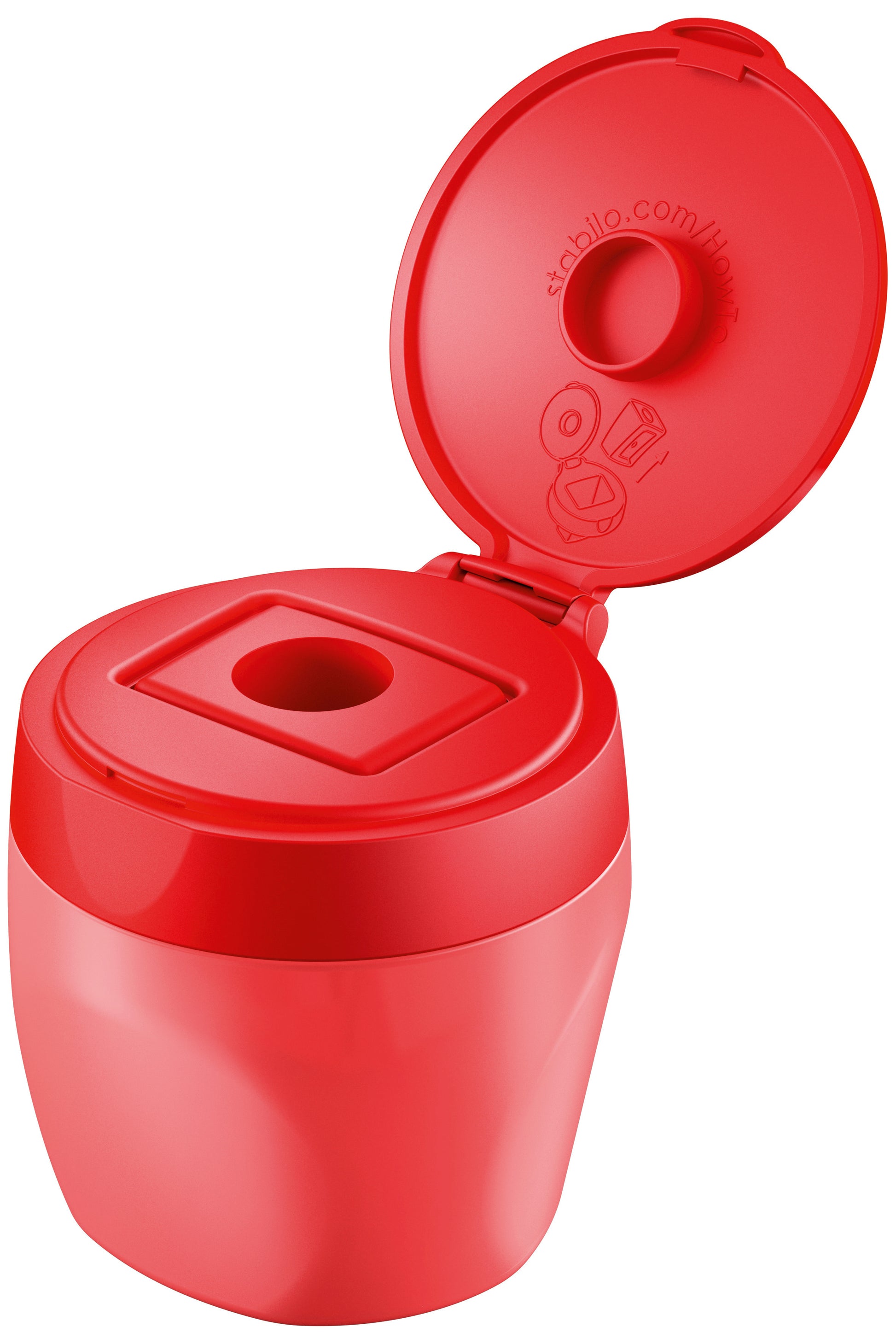 STABILO Spitzdose – für woody 3 in 1 – rot – mit Kindersicherung