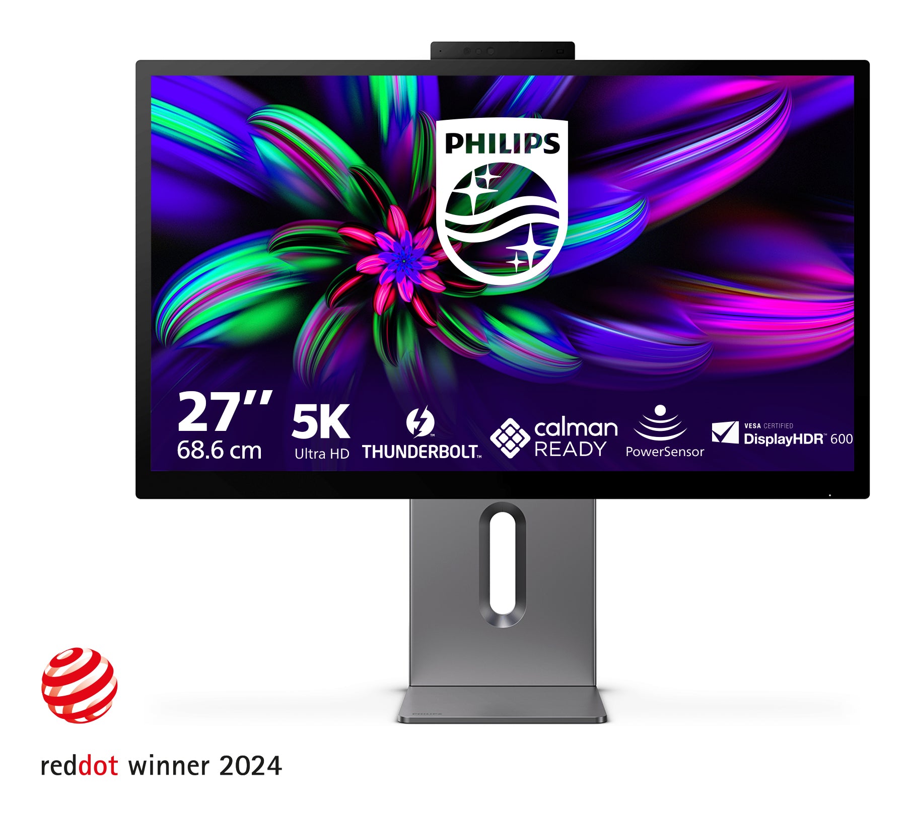 Philips 27E3U7903/00 – Monitor, 27", IPS, 70 Hz, 500 cd/m², Webcam, Lautsprecher, USB-Hub, Grau