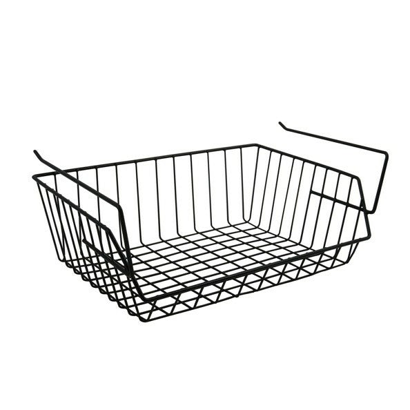 MSV Aufbewahrungskorb – Metall – Schwarz – 400 × 270 × 175 mm