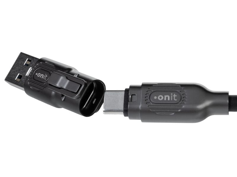 ONIT USB-Kabel, USB-A/USB-C zu USB-C/Lightning/Micro-USB, 2,6 m, Lade-/Datenkabel