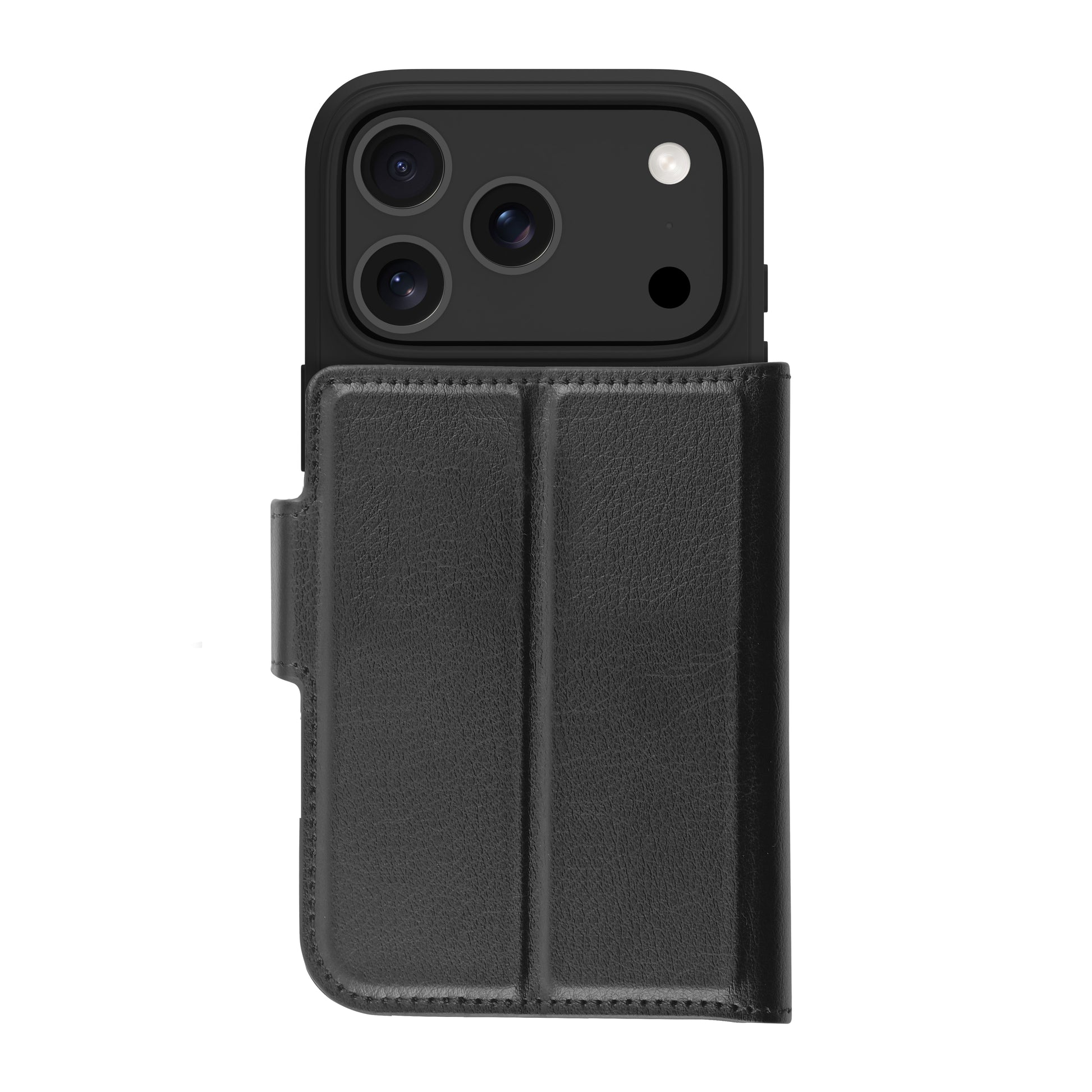 dbramante1928 Oslo Pro MS Wallethülle – für Apple iPhone 17 Pro, MagSafe, 3 Kartenfächer, PU+Kunststoff, schwarz