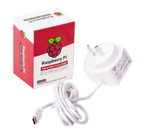 Raspberry Pi KSA-15E-051300HE Netzteil 15 W – USB-C, 1,5 m Kabel – für Raspberry Pi 4 – Weiss
